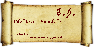 Bátkai Jermák névjegykártya